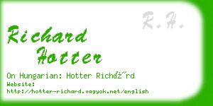 richard hotter business card